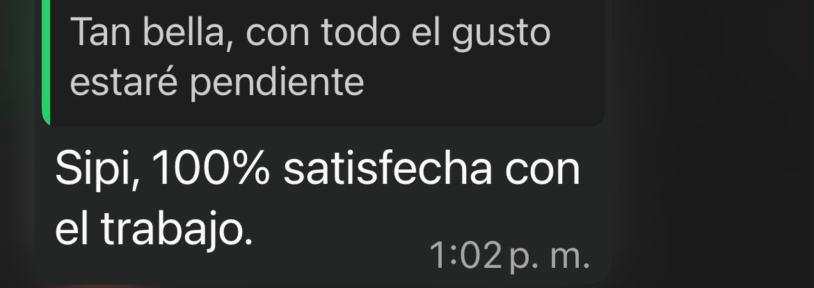 Reseña de una clienta